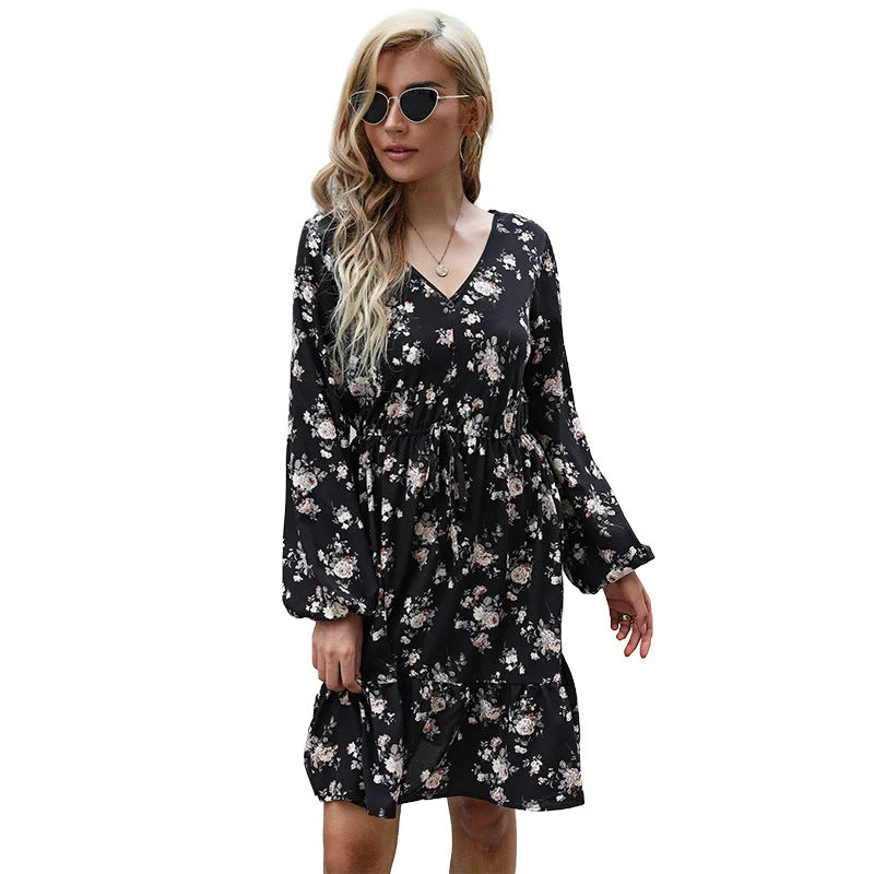 Trendy Styles Yolo Floral Drawstring Dress