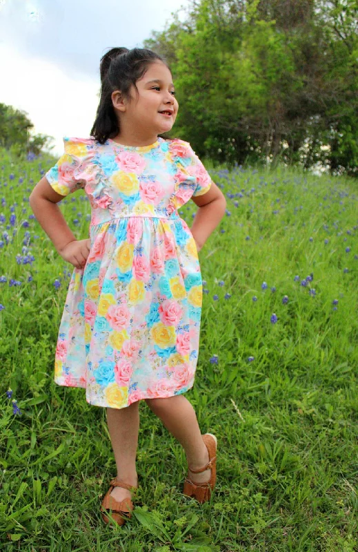 Limited Edition SPRING FLORAL PASTEL DRESS