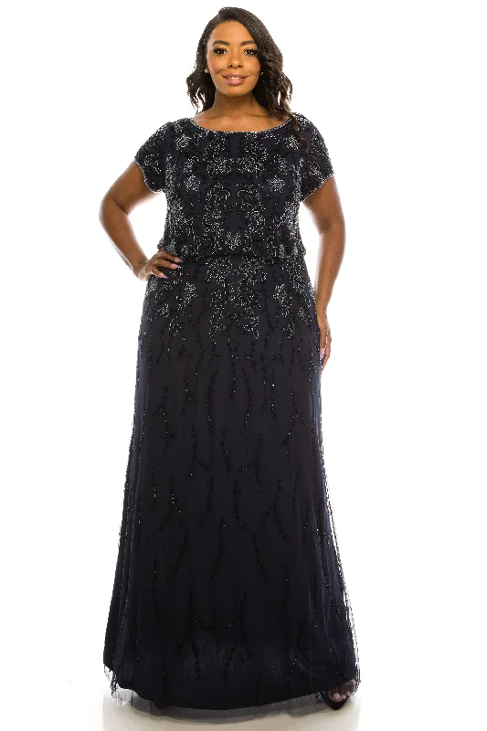 Best Deals Of The Season Adrianna Papell AP1E205375W Long Plus Size Dress