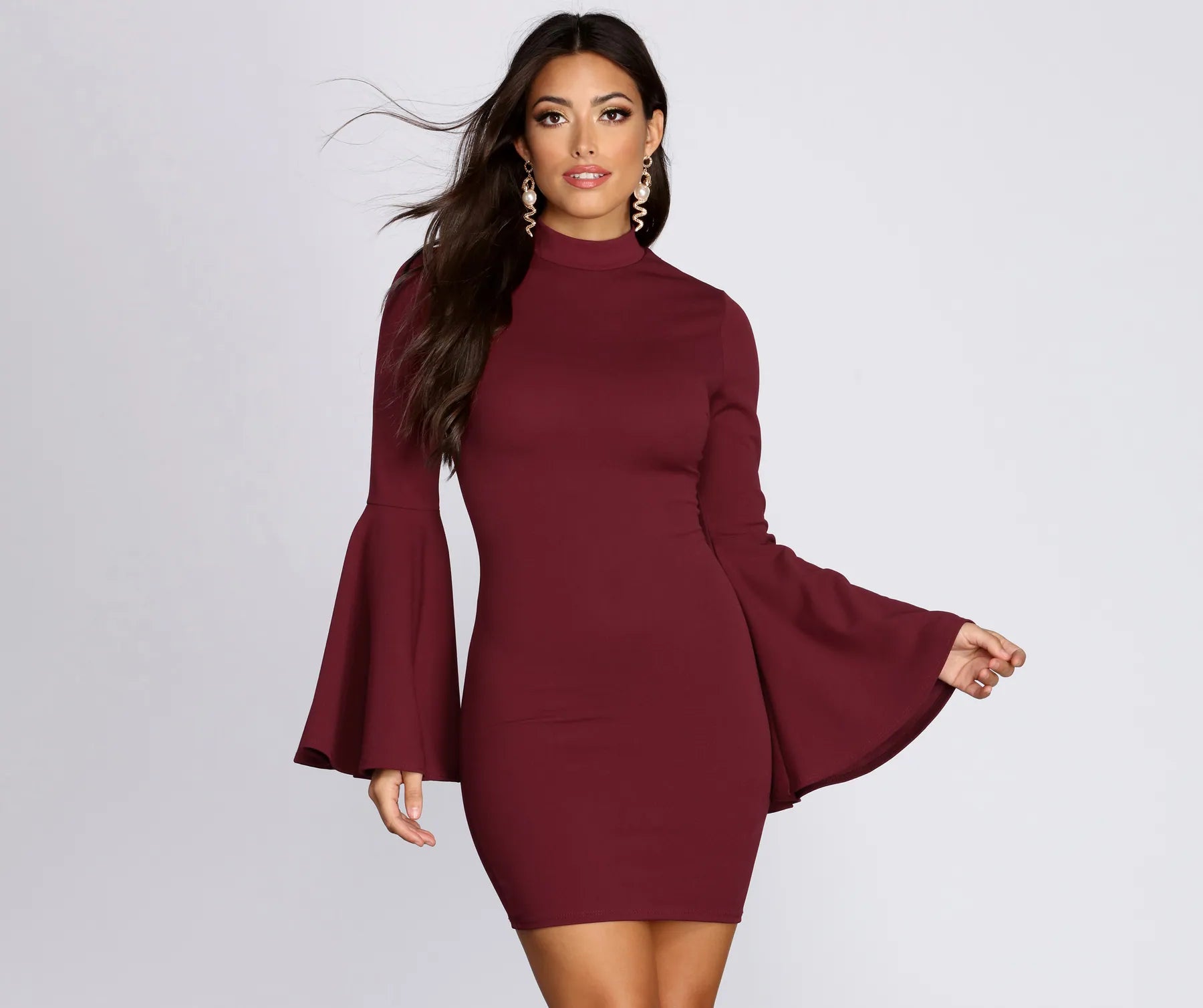 Trend Driven Wardrobe Bell Sleeve Mini Dress