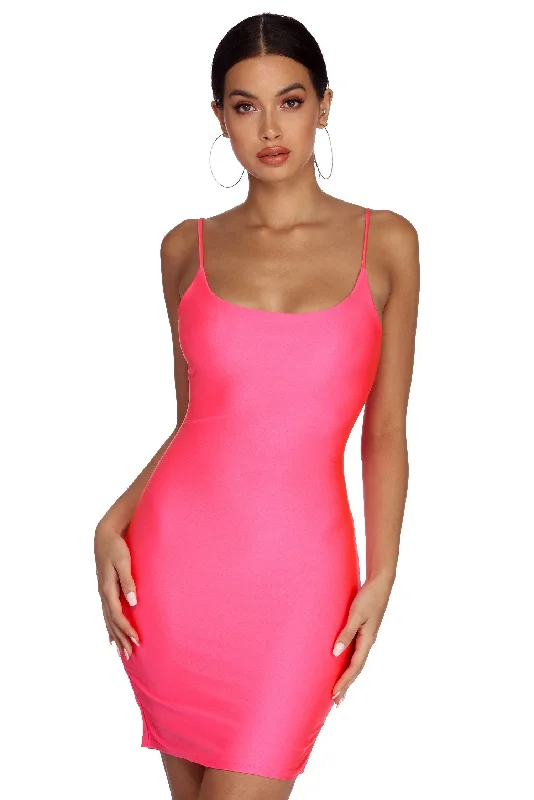 Best Online Clothing Boutiques Curves Ahead Neon Mini Dress