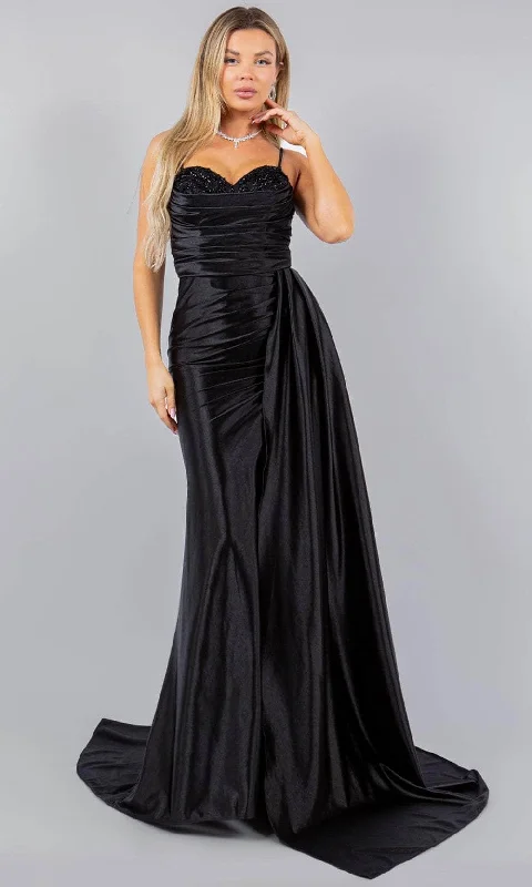 Sophisticated Style Cinderella Couture 8082J - Ruched Detailed Sleeveless Prom Gown