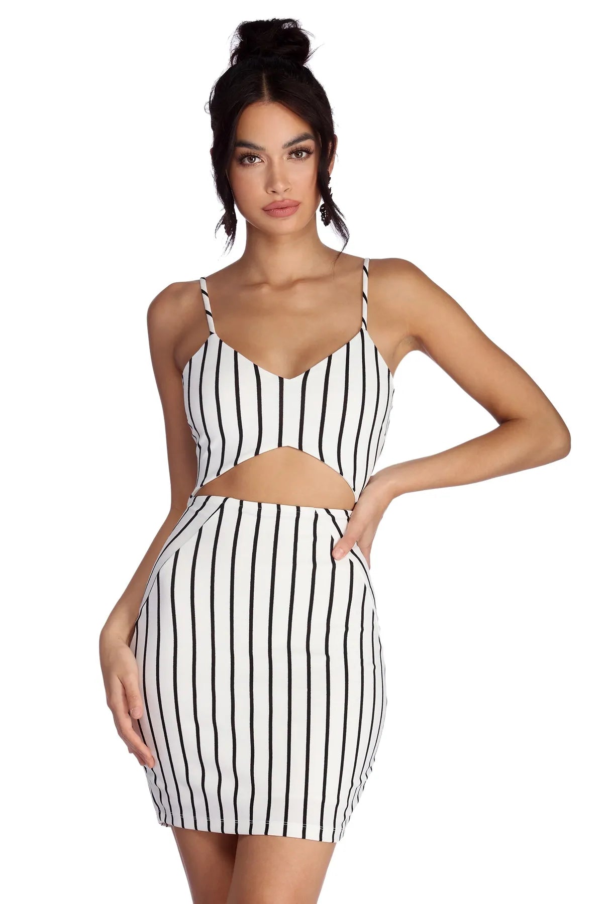 Fashion Women's Clothing Striped And Stylish Mini Dress