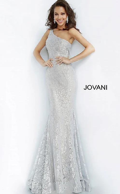 Fashionable Dresses for Women Jovani 00353 Prom Long Formal One Shoulder Lace Gown