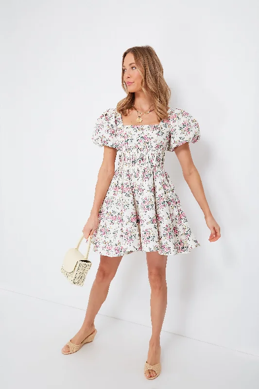 Imeless Style Pink Floral Aurelia Mini Dress