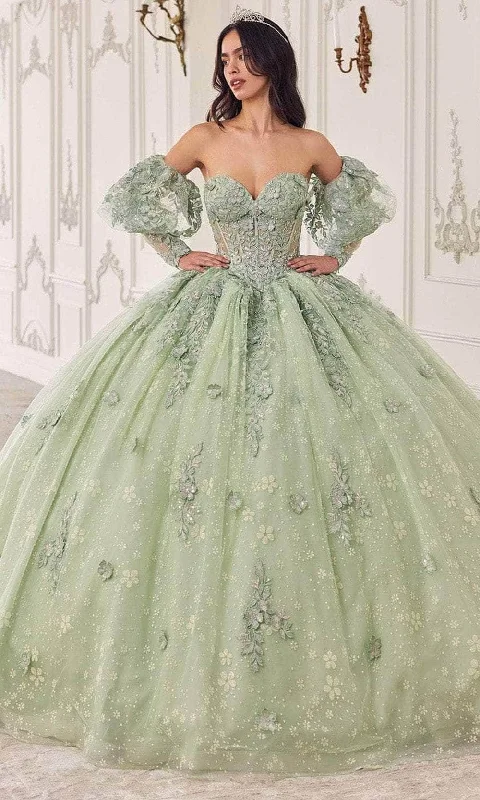 Online Boutique Stores Cinderella Divine 15722 - Ballgown with Statement Puff Sleeves