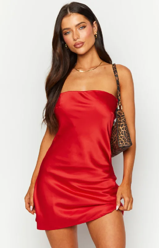 Big Savings Ellie Red Strapless Mini Dress