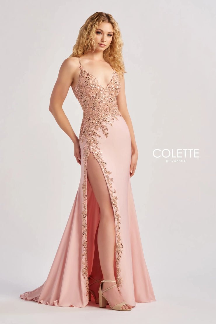 Women’s Evening Wear Colette By Daphne CL8535 - Lace Applique Bodice Prom Gown