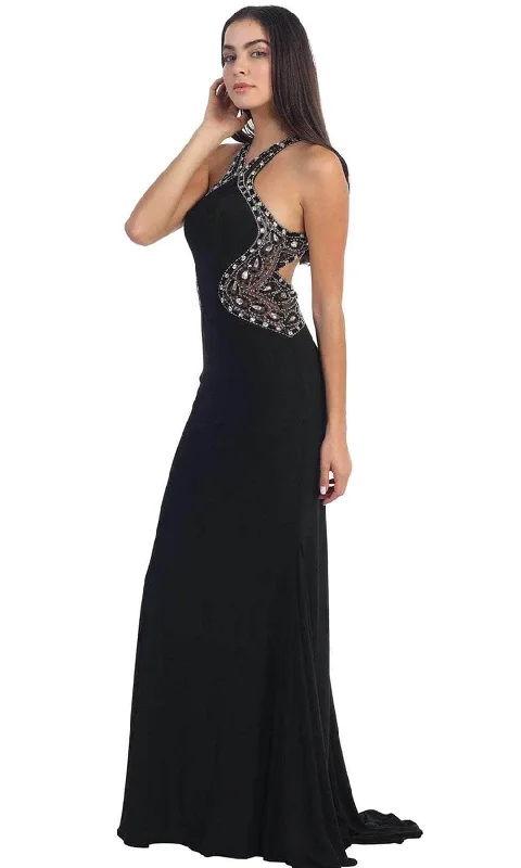 Everyday Fashion Dancing Queen 9007 - Beaded Midriff Long Gown