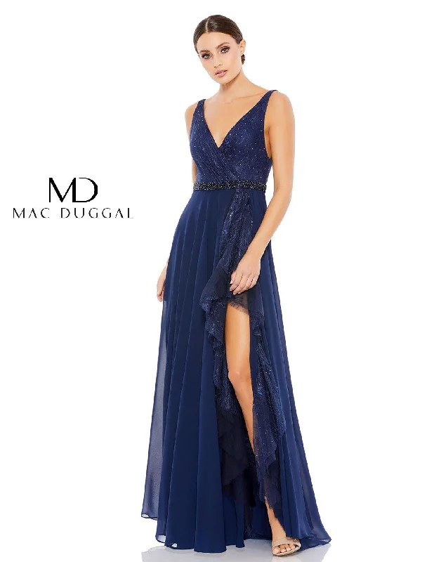 Sophisticated Style Mac Duggal 67482 Prom Long Sleeveless Formal Dress