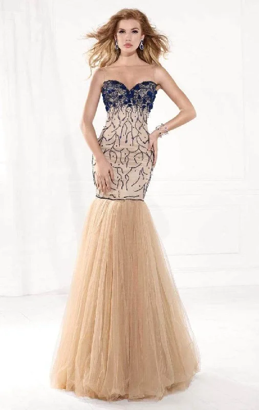 Casual Women’s Clothing Online Tarik Ediz MTE92390 - Embellished Trumpet Prom Gown