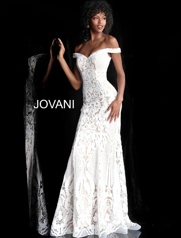 Effortless Chic Apparel Jovani 64277 Off-Shoulder Long Trumpet Dress