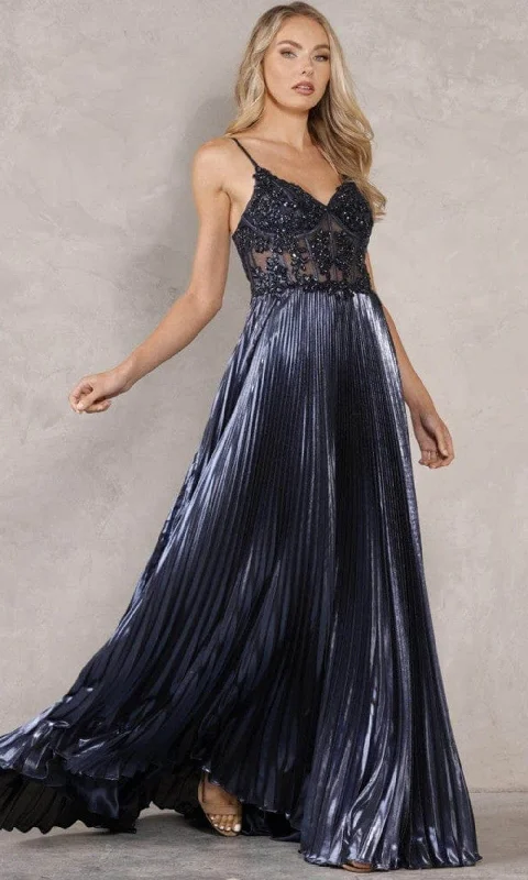 Trendy Women’s Apparel for All Seasons Terani Couture - 2215P0016 Ornate Bodice Pleated Gown