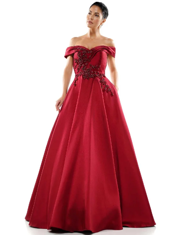 Trendy Fashion For Women Marsoni Long Off Shoulder Ball Gown 1008