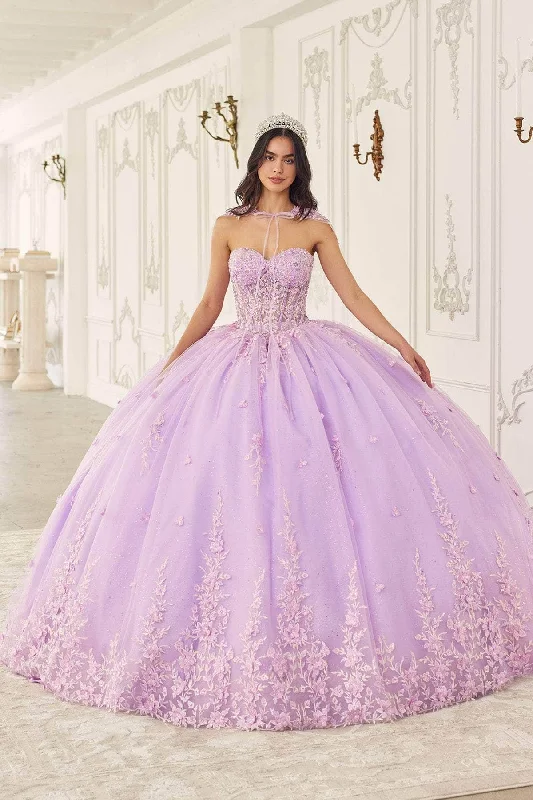 Trendy Boutique Online Cinderella Divine 15723 - Ballgown with Embellished Cape