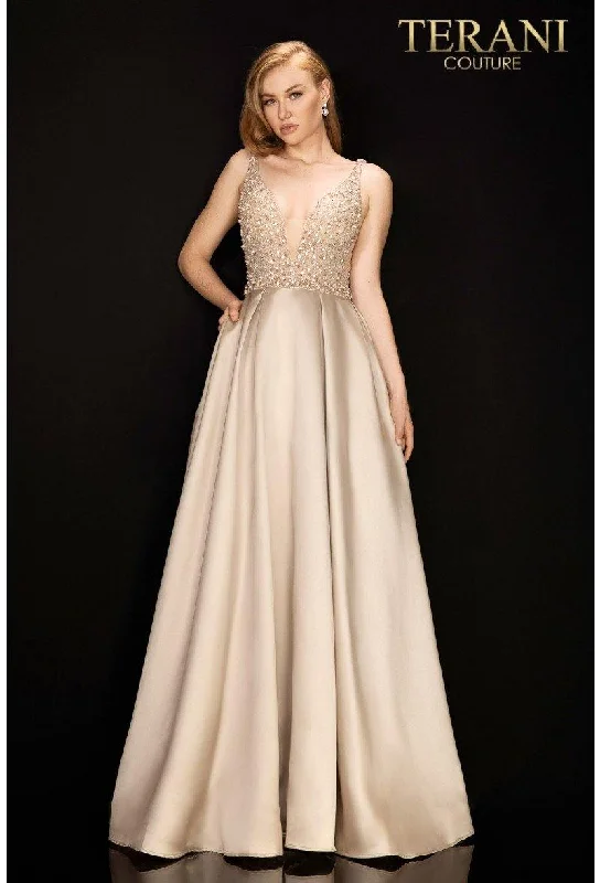 Mega Sale Terani Couture 2011P1094 Illusion Beaded Prom Long Dress