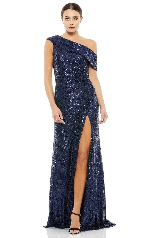 Hot Styles Ieena Duggal - 26550I Draped One Shoulder Sequined Gown