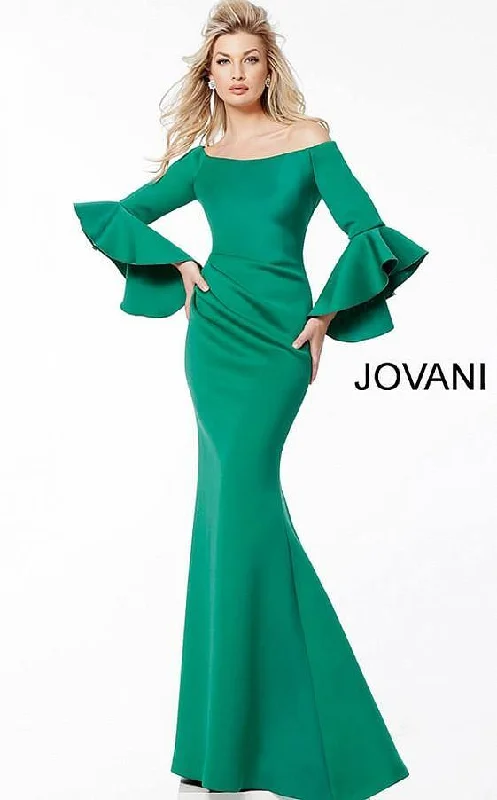 High-End Women’s Apparel Jovani 59993 Long Formal Off Shoulder Evening Gown