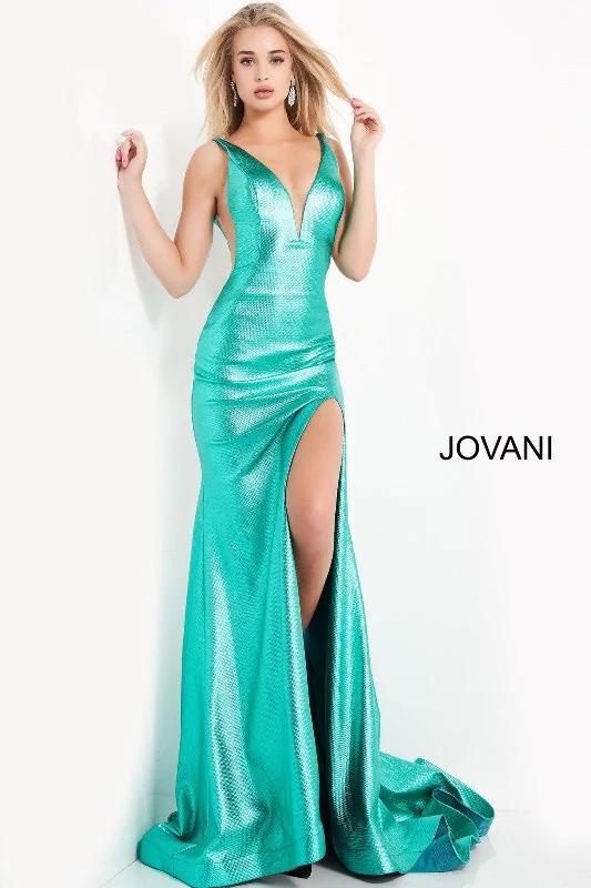 Flash Sales Today Jovani 06125 Long Formal Metallic Long Prom Dress