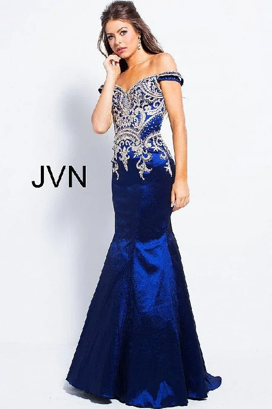 Eclectic Style Wardrobe Jovani 61193 Long Off the Shoulder Prom Dress