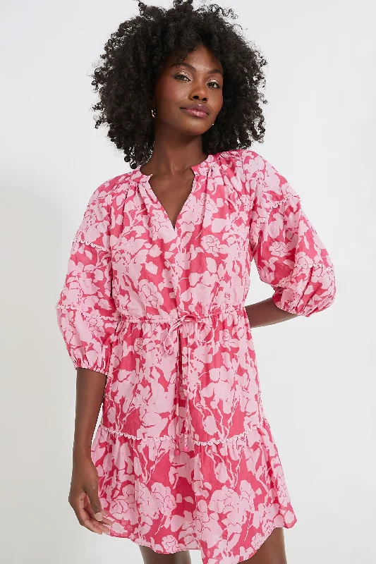 Seasonal Fashion Pink Floral Matilda Mini Dress