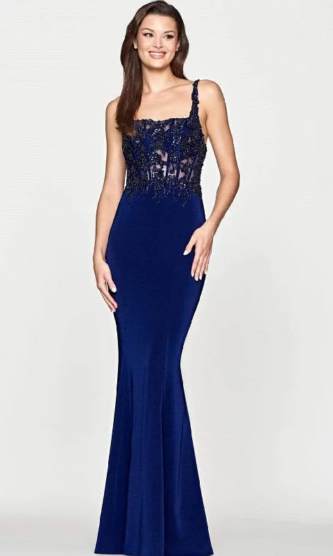 Unleash Your Style Faviana - S10675 Corseted Square Neck Fit Gown