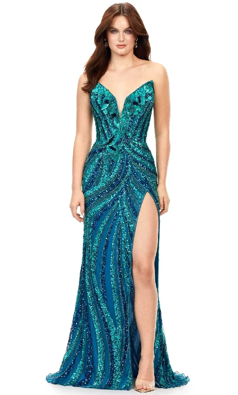 Women Wear Online Ashley Lauren 11236 - Sequined Prom Gown