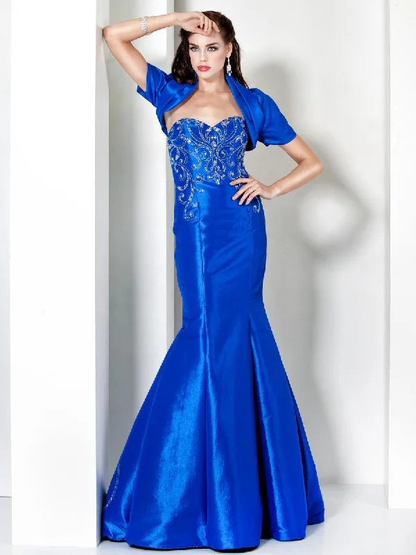 Glamorous Evening Wear Jovani 4794 Strapless Mermaid Long Evening Dress