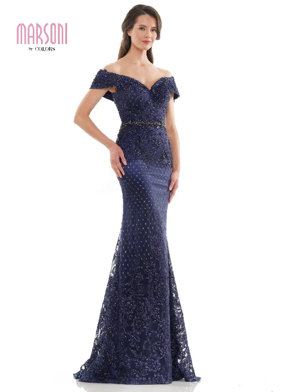 Flash Sale Online Marsoni Off Shoulder Beaded Long Gown 1122