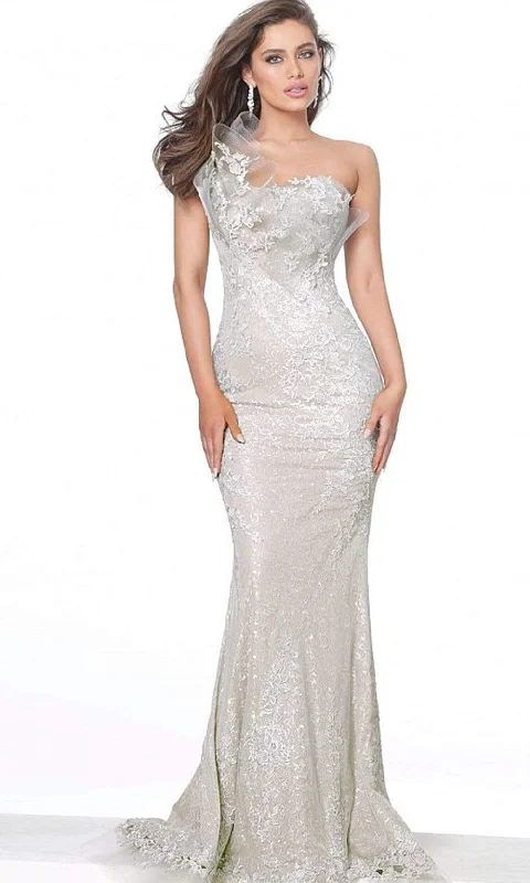 New Arrival Discounts Jovani - Illusion Lace Sweetheart Long Gown 03904SC