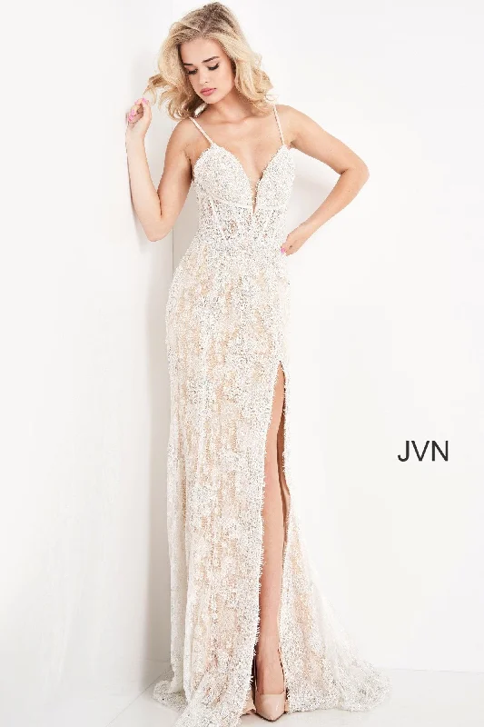 Unbeatable Prices Jovani 05757 Spaghetti Strap Lace Long Prom Dress