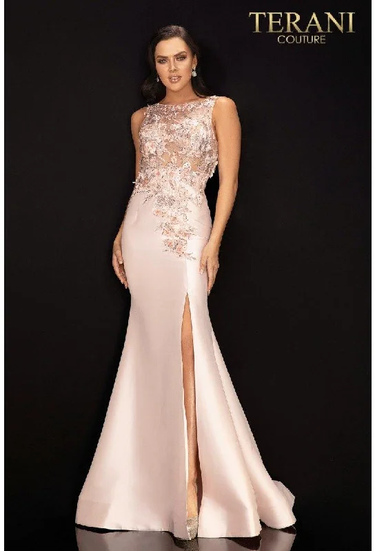 Durable Fashion Picks Terani Couture 2011P1467 Sleeveless Long Prom Gown