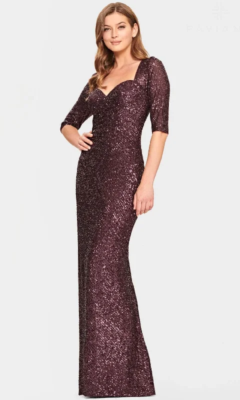 Casual Yet Stylish Separates Faviana S10861 - Sweetheart Sequined Evening Gown