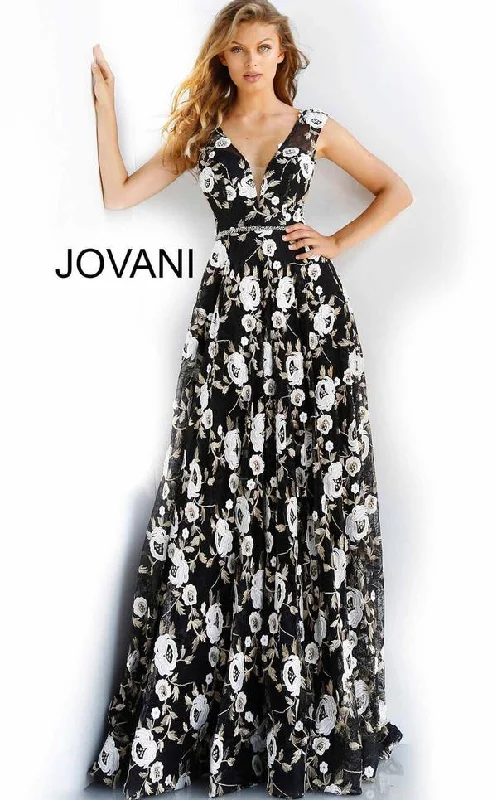 Unleash Your Fashion Jovani 60024 Long Sleeveless Prom Dress