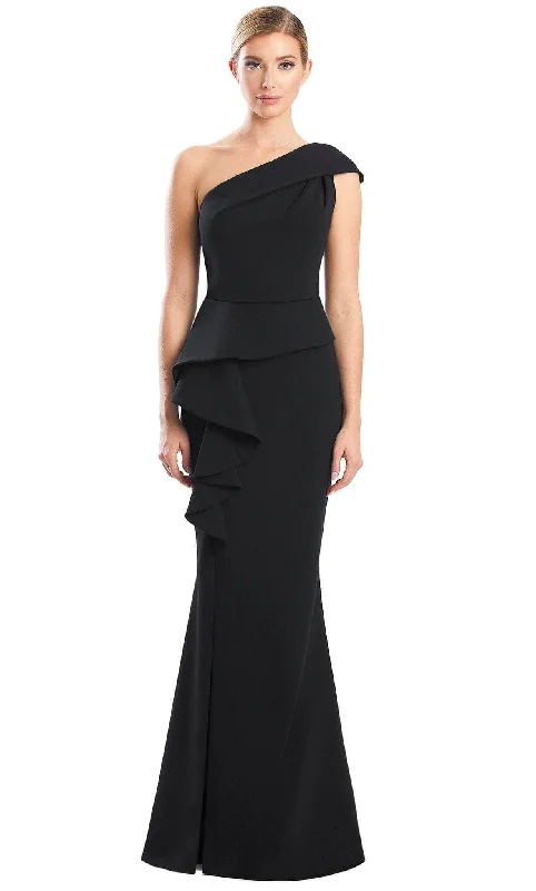 Timeless Women’s Fashion Styles Alexander by Daymor 1781S23 - One-Shoulder Fitted Bodice Evening Gown