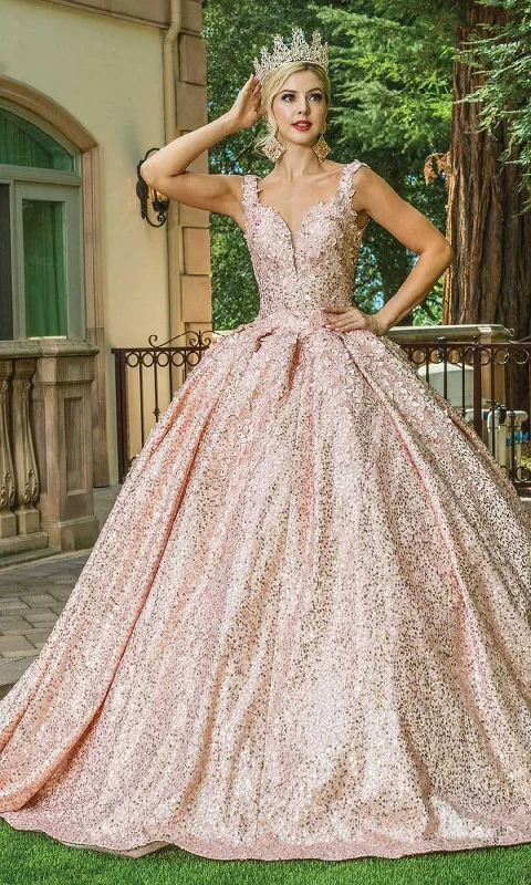 Evening Elegance Dancing Queen - 1624 Sequin Showered Shiny Ballgown