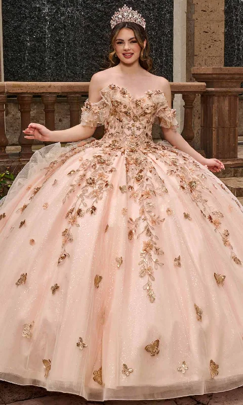 Limited Styles Rachel Allan RQ3120 - Off Shoulder Appliqued Ballgown