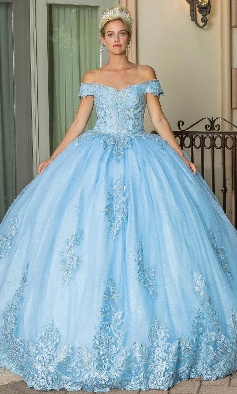 Save Big Dancing Queen 1699 - Lace Detail Quinceanera Ballgown