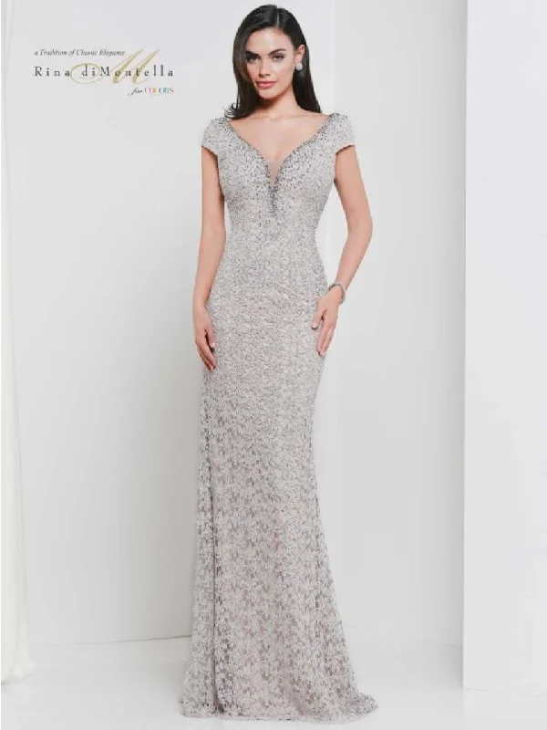 Premium Quality Garments Rina di Montella Long Formal Evening Dress 2656