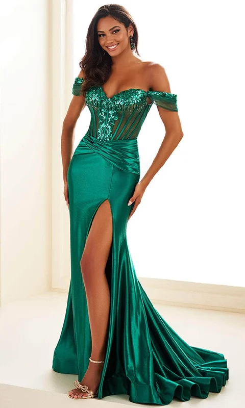 Mega Sales Ellie Wilde EW36007 - Cap Sleeve See-Through Corset Prom Gown