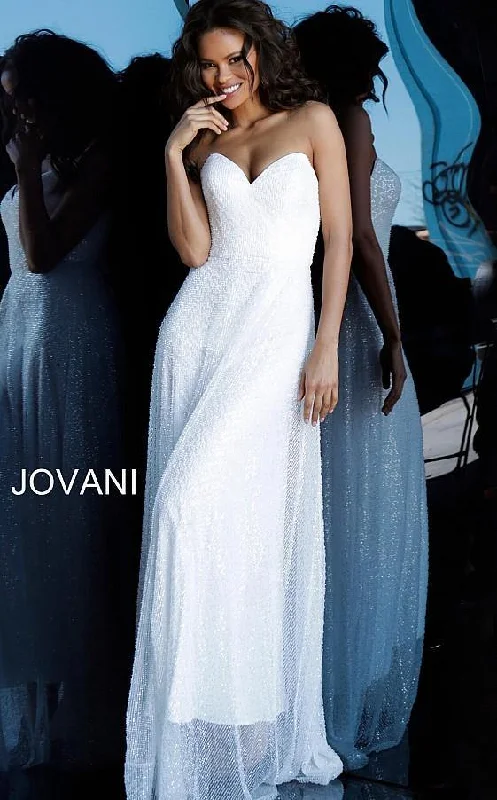 City Fashion Jovani 66434 Prom Long Strapless Formal Evening Gown