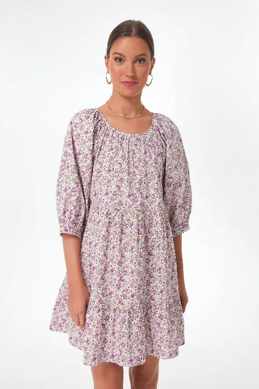 Limited Time Offer Lilac Floral Huckleberry Mini Dress