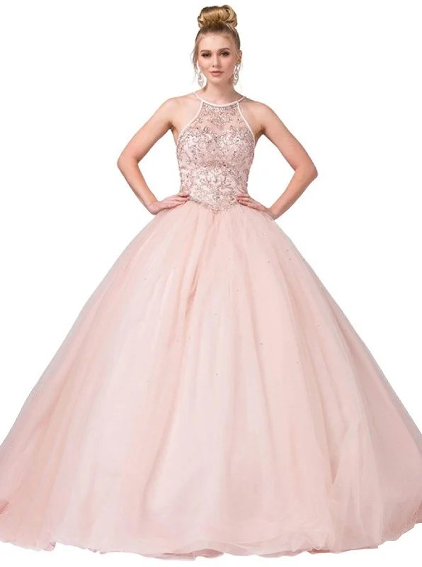 Current Trends Dancing Queen - 1349 Embellished Halter Ballgown