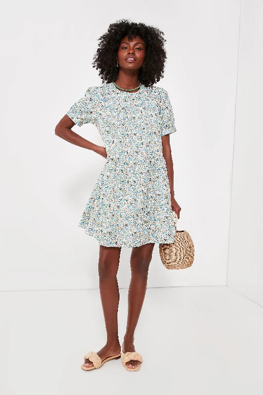 Limited Time Deal Blue Floral Quinn Dress