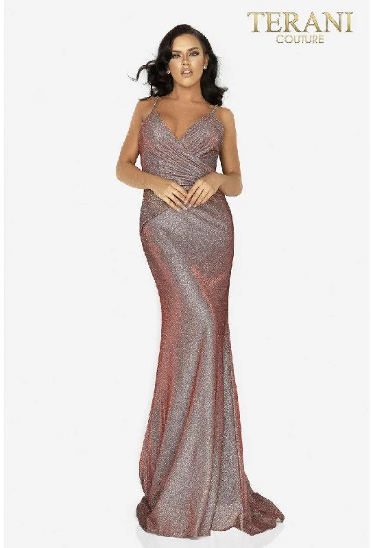 Vibrant Styles Terani Couture 2011P1117 Prom Sexy Metallic Long Dress