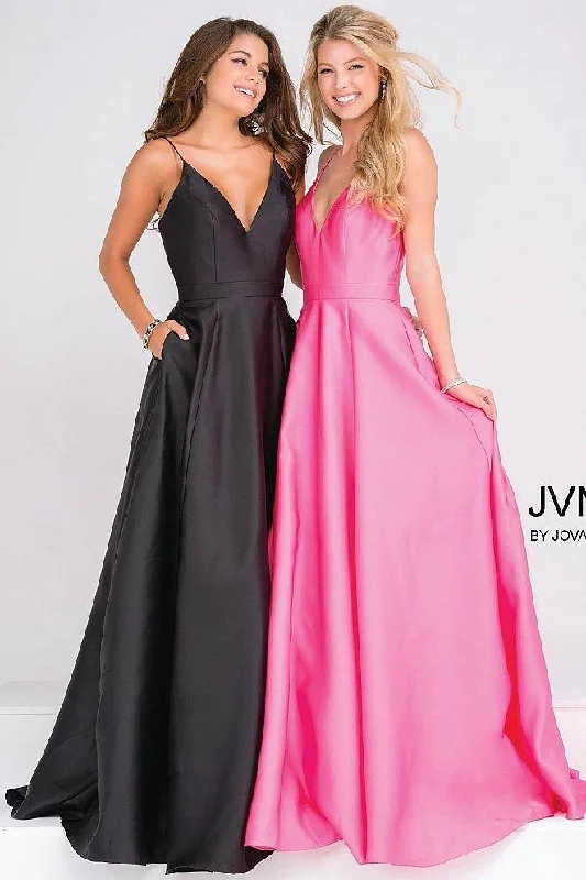 Fashionable Tops for Women Jovani 48791 Prom Long Spaghetti Strap Ball Gown