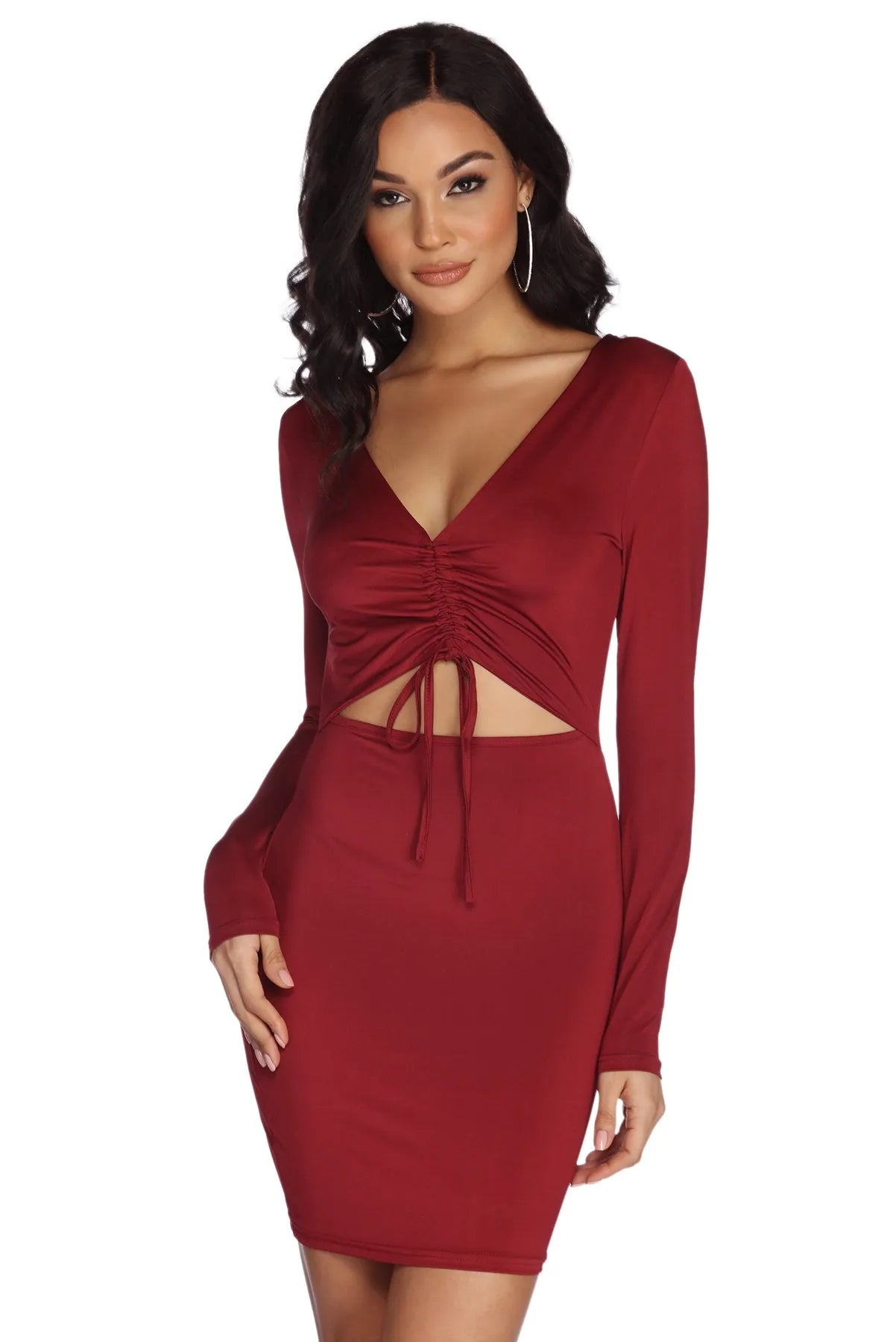 Flash Discount Ruched With Style Mini Dress