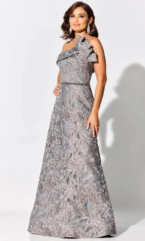 Elegant Fashion Ivonne D ID304 - One Shoulder Brocade Evening Gown