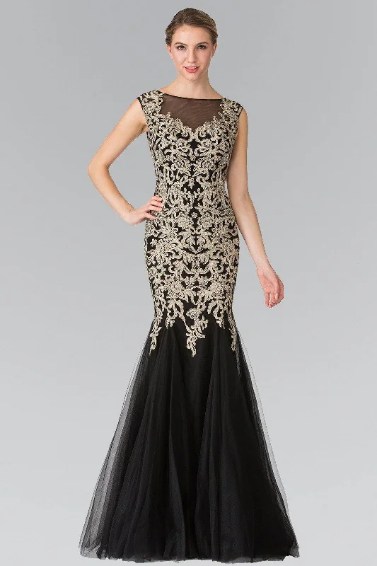 Hot Styles Full Embroidered Jersey Long Prom Dress