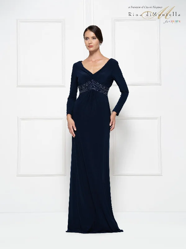 End Of Season Clearance Rina di Montella Formal Long Sleeve Dress 2691